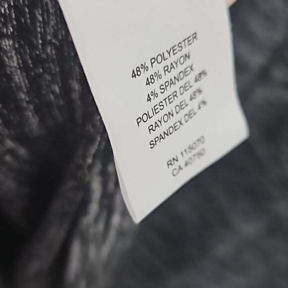 Nina Leonard Marled Gray Black Tunic Swing Dress With Pockets Sz M - Picture 9 of 10